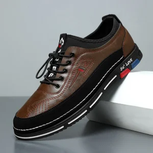 Men's Casual Shoes Fashion Leather Sneakers Soft-sole Comfort Driving Shoes Non Slip Oxford Shoes Large Size 46 Chaussure Hommes